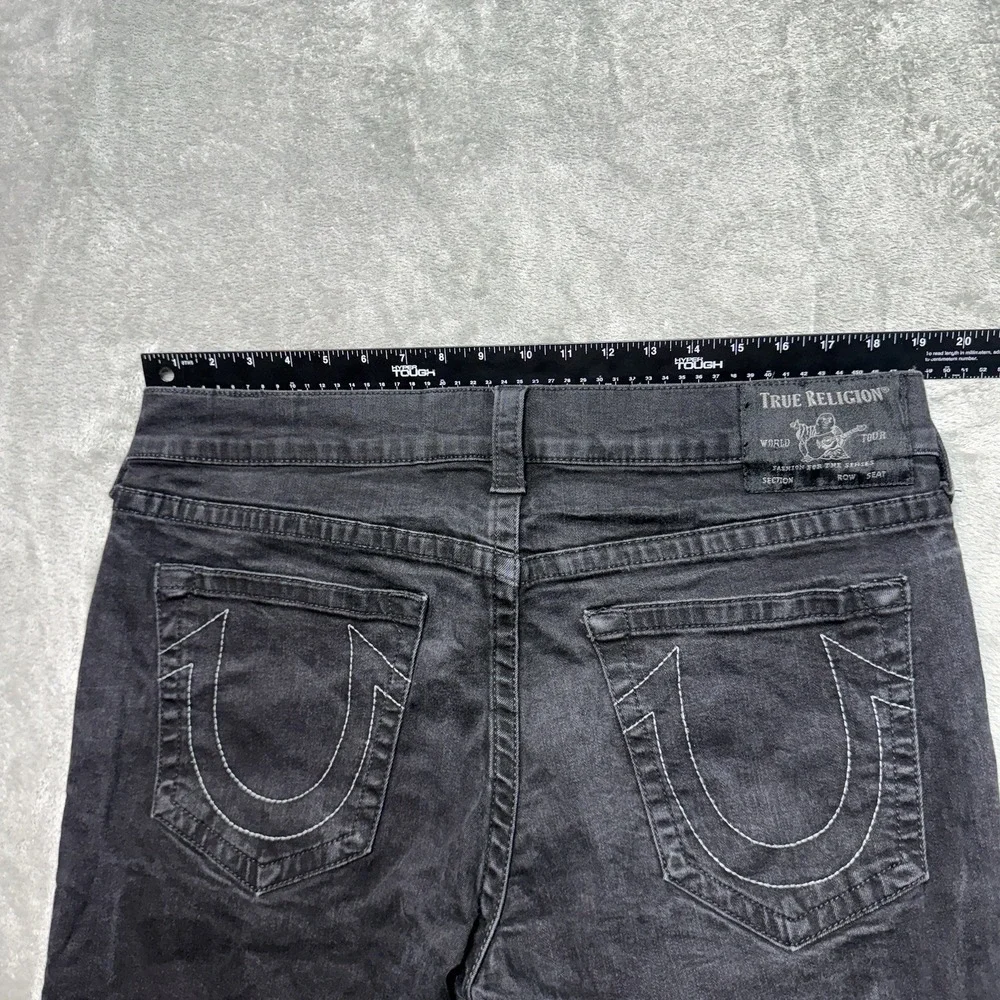 True Religion Geno Jeans Mens 38x33 Black Relaxed Slim Stretch